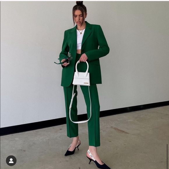 NWT ZARA Fitted Blazer Apple Green S Blogger’s Fav - Picture 4 of 7